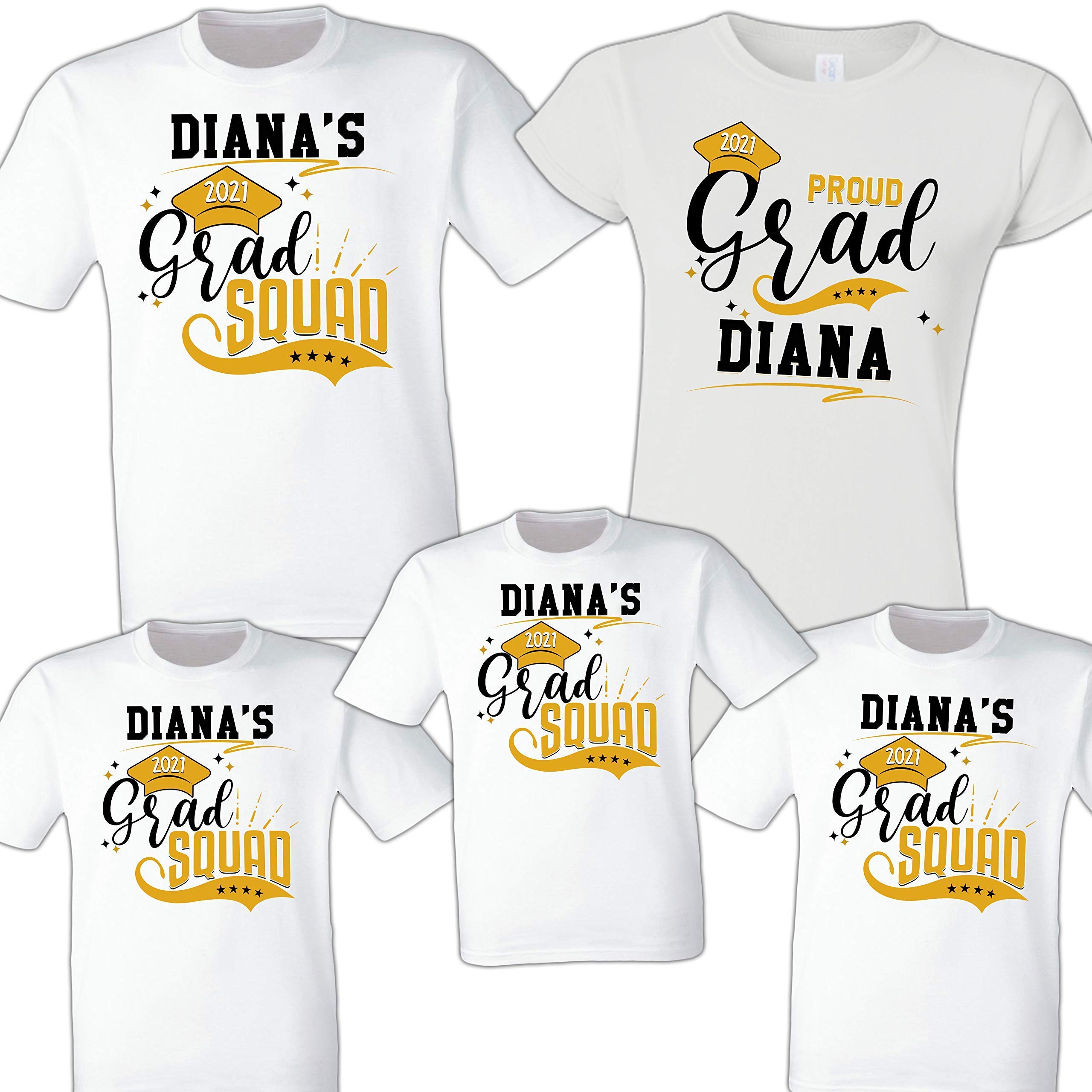 HandmadeFamily Graduation Shirts Matching Graduate Custom Personalizesd Squad Proud Graduate Proud Family of The Graduate Prom Class of 2024 Senior Custom Playeras para graduacion