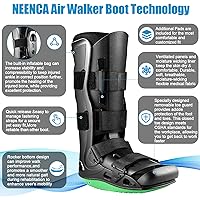 Vista 2 de NEENCA Botas médicas inflables para caminar, botas de fractura con cámara de aire, bota ortopédica para recuperación del dolor de tobillo y pie