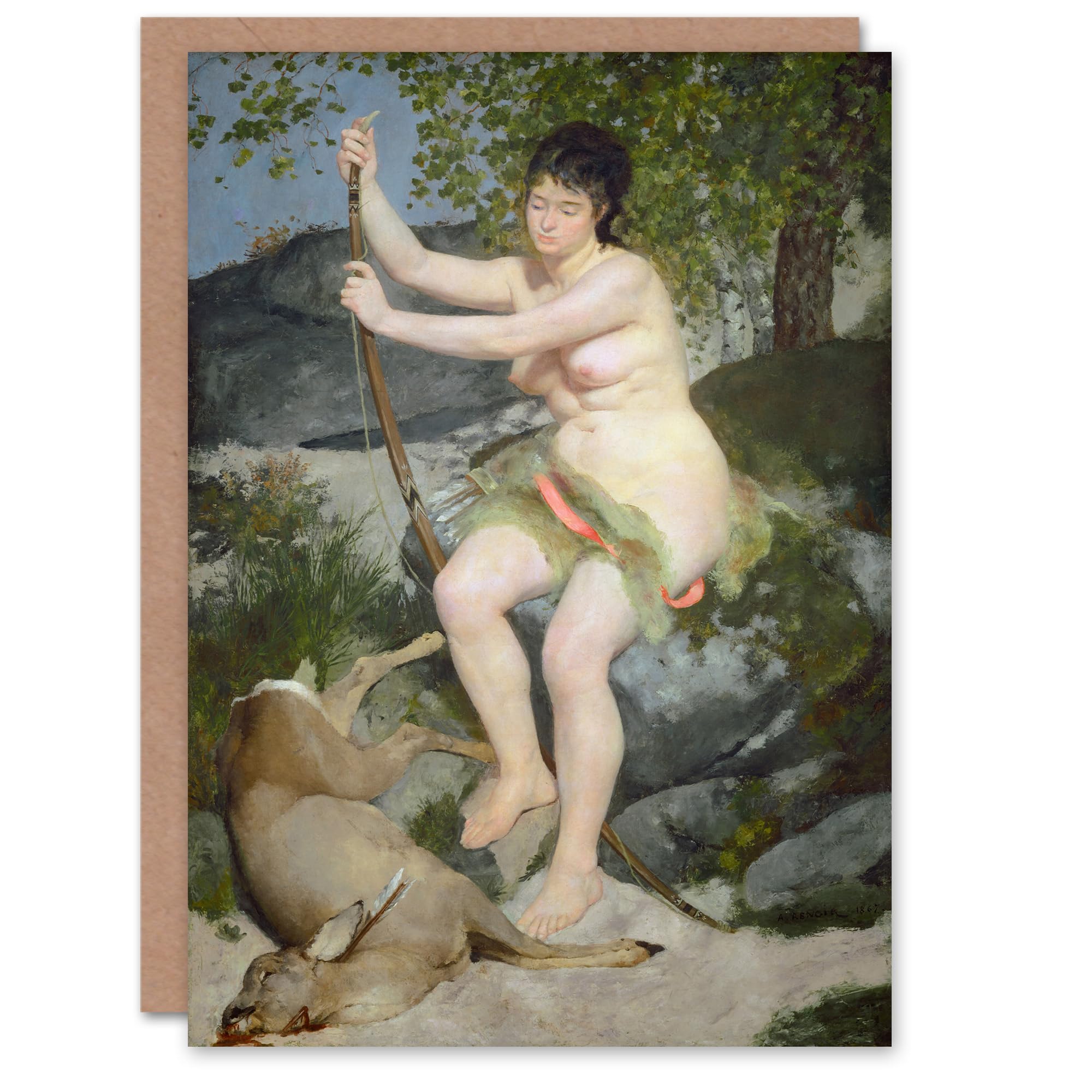 Artery8 Pierre Auguste Renoir Art Card Diana Hunter Goddess