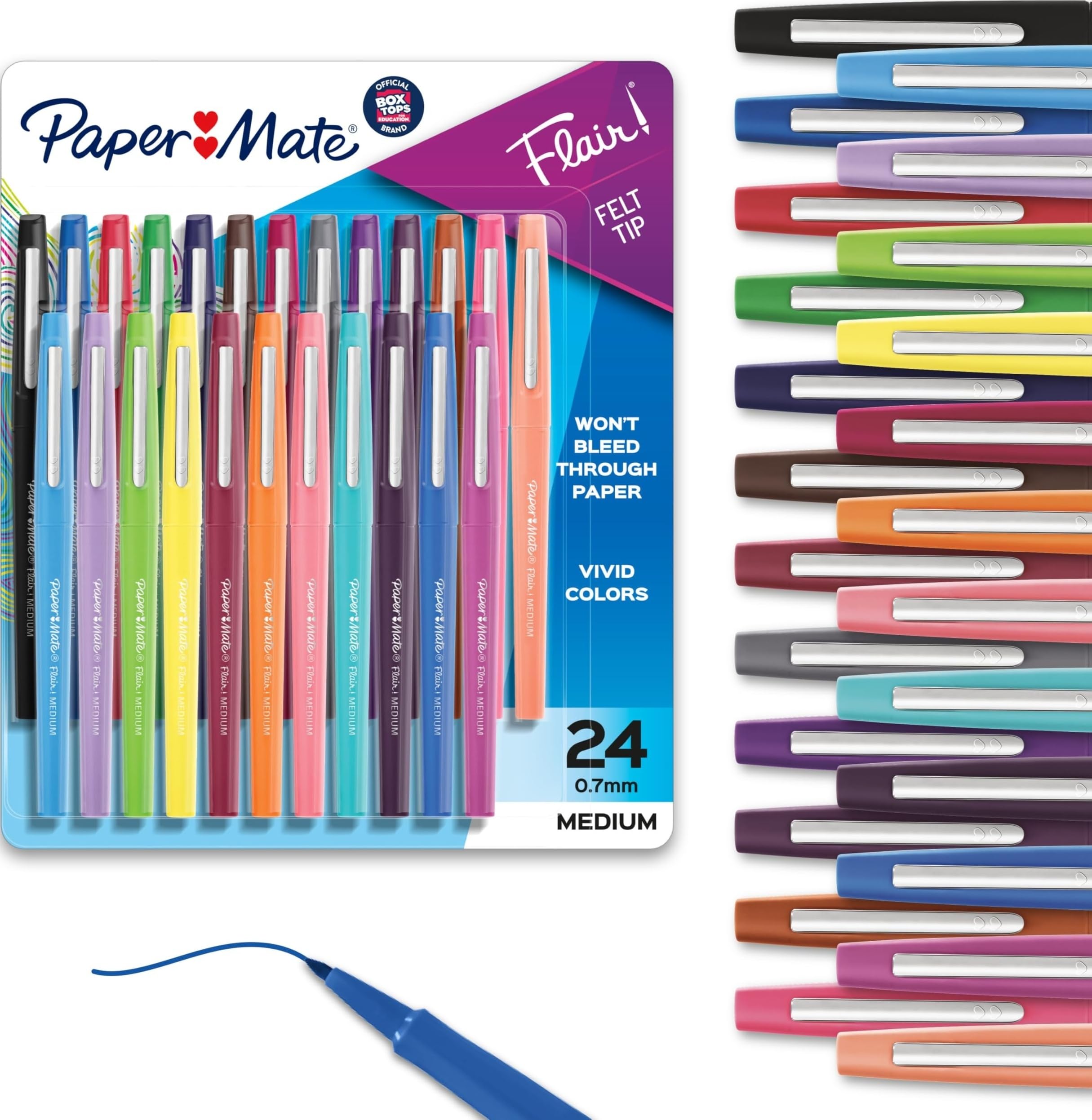Paper Mate Flair Felt Tip Pens, 24 Count