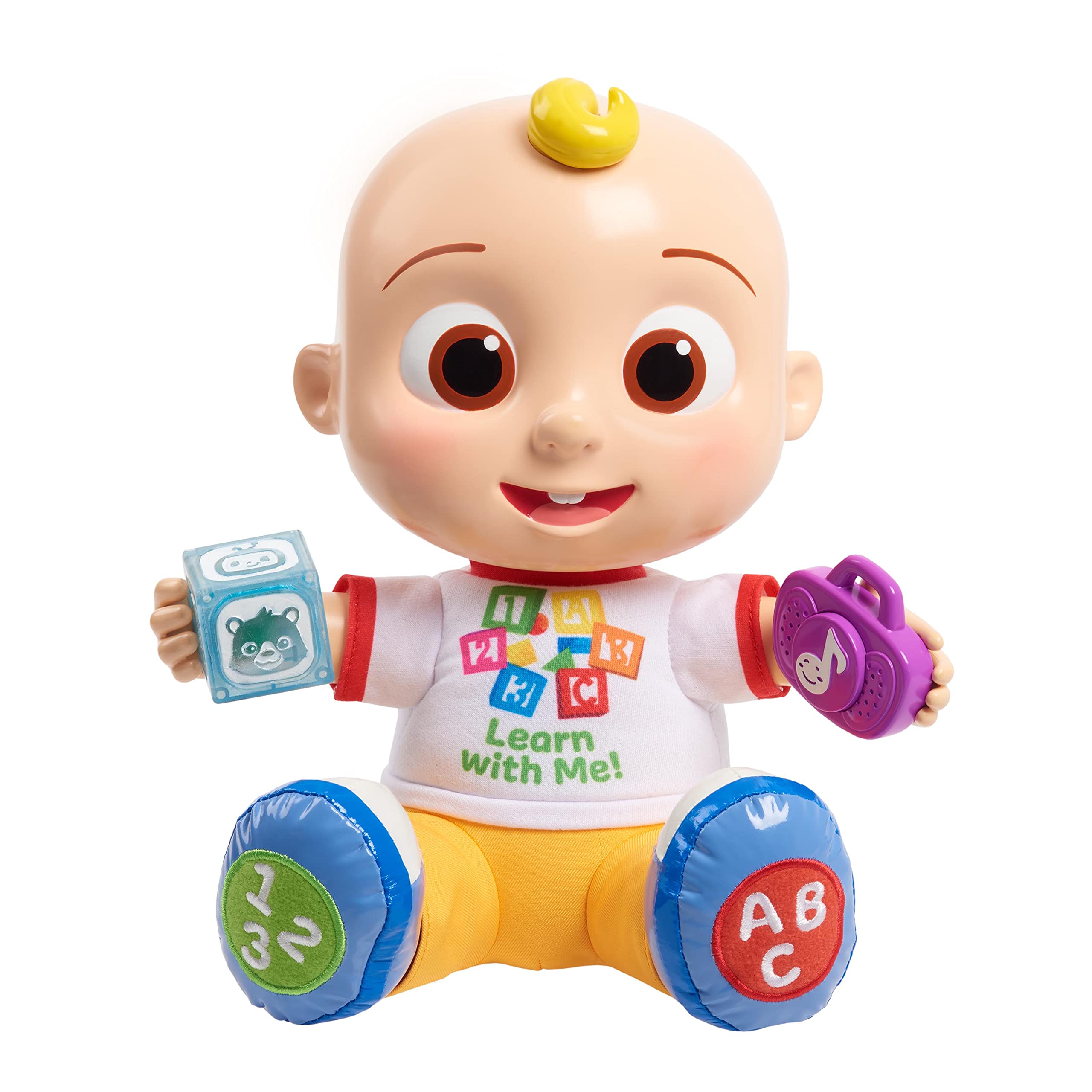 CoComelon Interactive Learning JJ Doll with Lights, Sounds, and Music to Encourage Letter, Number, and Color Recognition, by Just Play