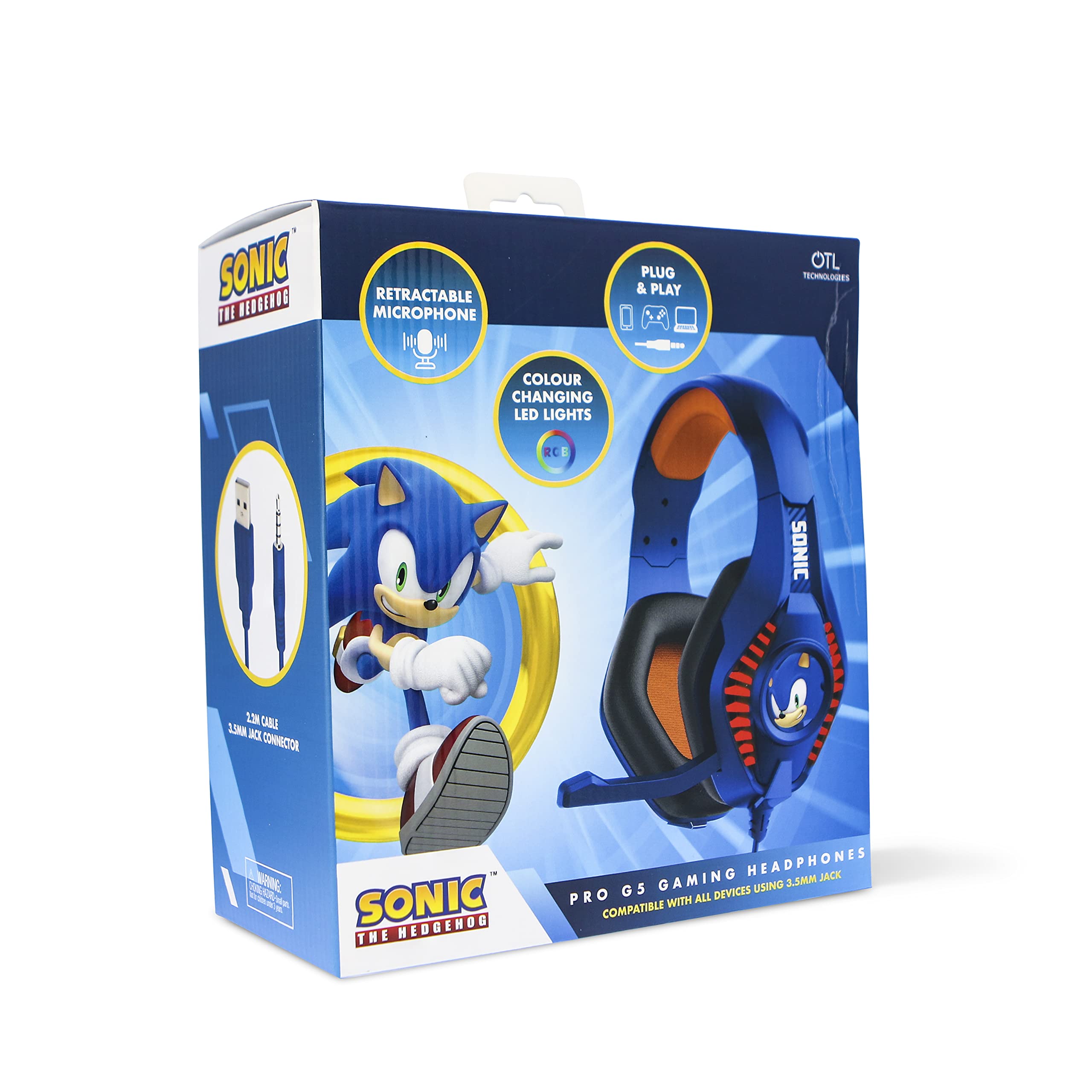 OTL Technologies Sonic The Hedgehog Pro G5 SH0976 Casque de Gaming Bleu
