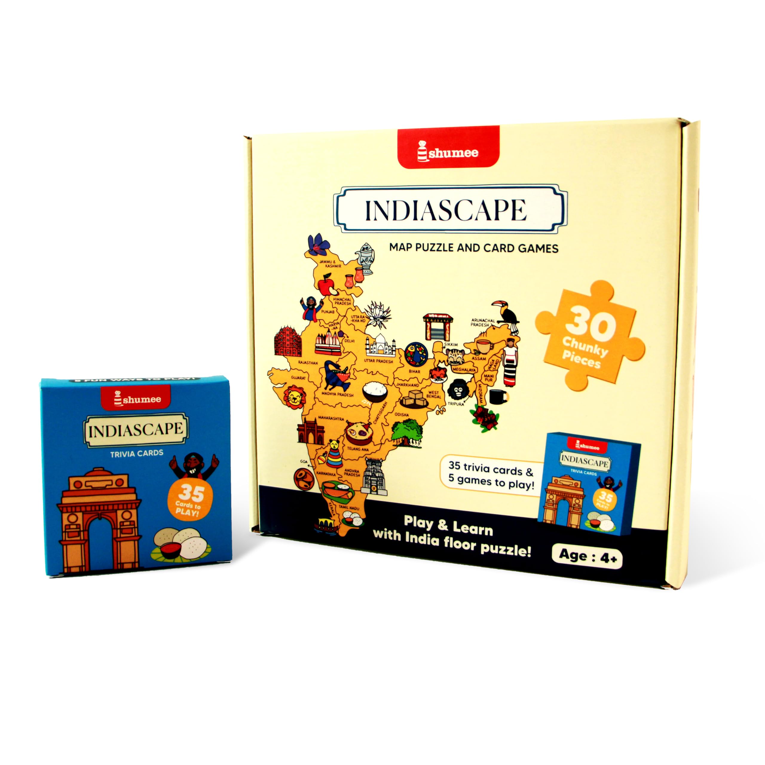 See full amazon price history chart for shumee Indiascape Map Puzzle and Card Games Set - 30 Piece Puzzle, 35 Trivia Cards & 5 Games- 4+ Years- Multicolour shumee Indiascape Map Puzzle and Card Games Set - 30 Piece Puzzle, 35 Trivia Cards & 5 Games- 4+ Years- Multicolour (B0DBKWLXMB) Amazon Price History, Amazon Price Tracker