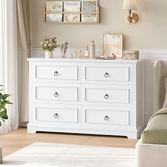 6 Drawer Chest of Drawers 120cm White