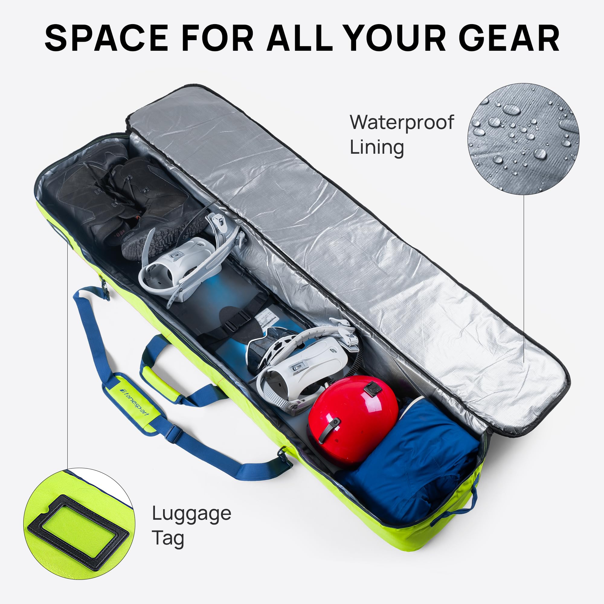 Transport Ski Fond Descente Sac De Ski Rembourré Voyage - Jusqu'à 200cm - Polyester 600D Sac Ski 200cm