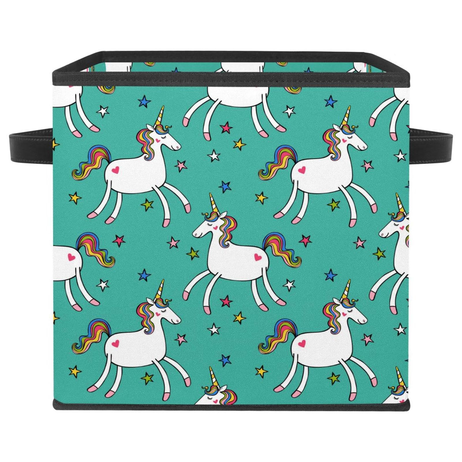 Boîte de rangement en tissu haut de gamme avec étoiles et cheval
