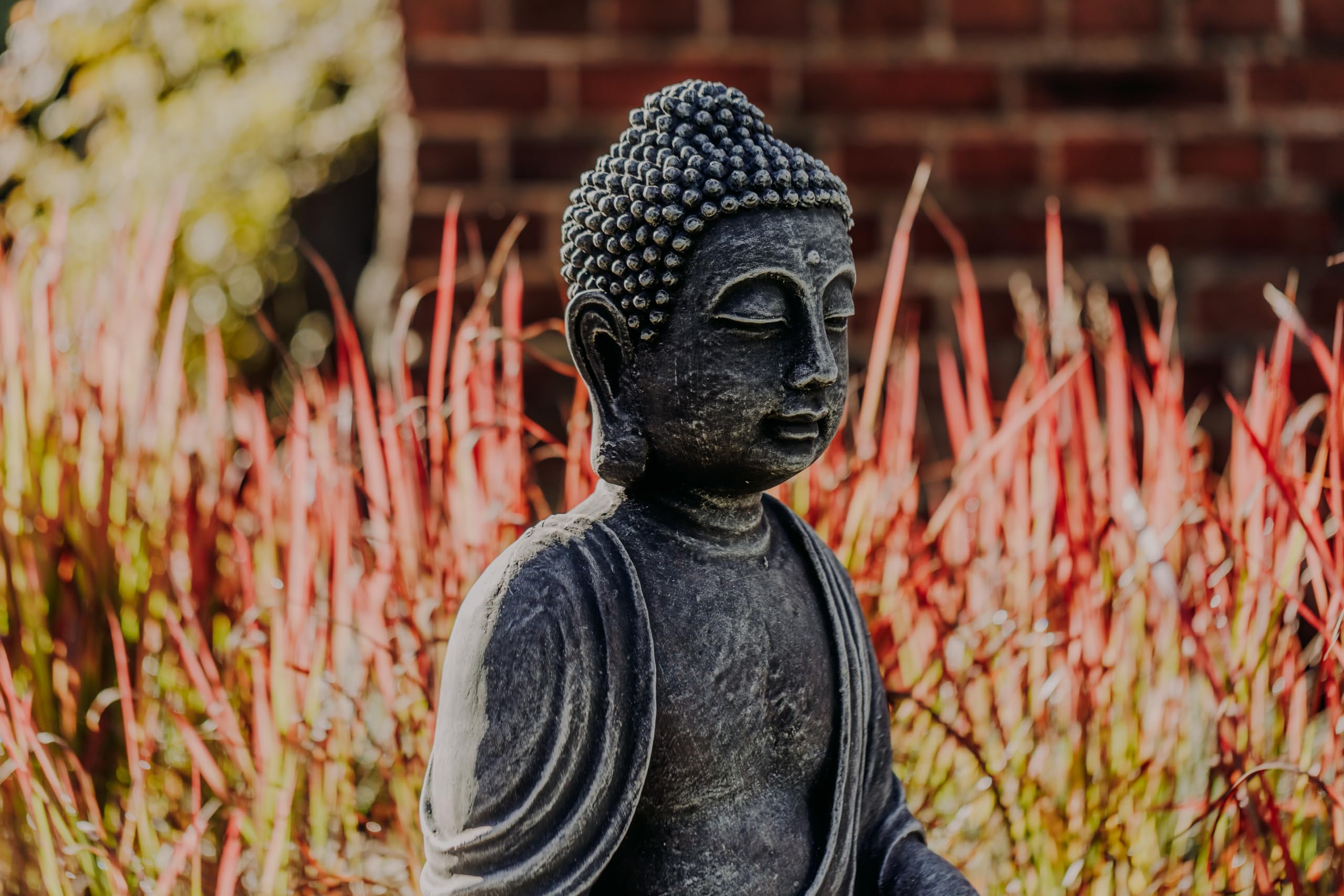 gartendekoparadies.de Statue de Bouddha géante en Pierre reconstituée, résistant au Gel (Multicolore)