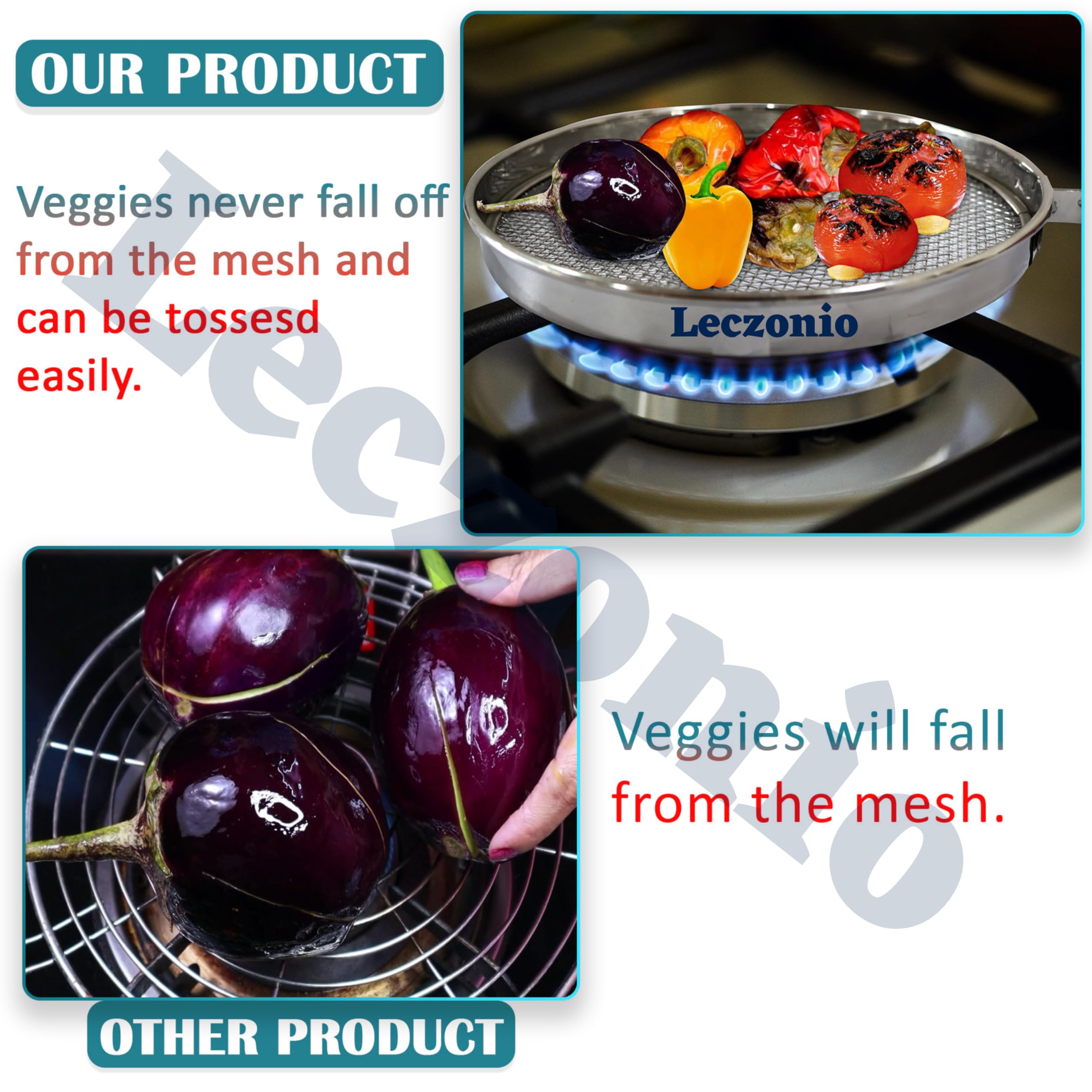 PHULKAGRILL02 - Leczonio Pulka Grill for Gas Stove, Phulka Grill, Roti Jali Steel Mesh Griller - Image 4 thumbnail