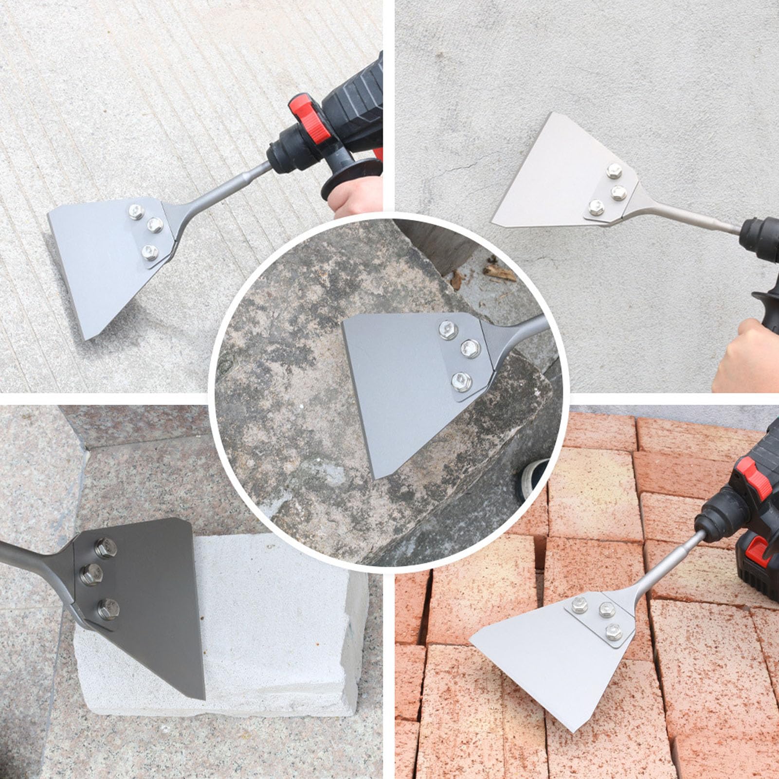 Rascadores de Martillo rotativo con Juntas, Herramienta de eliminación de Adhesivo de lechada de azulejo, raspador de Suelo de Acero con Resorte, 3 uds.