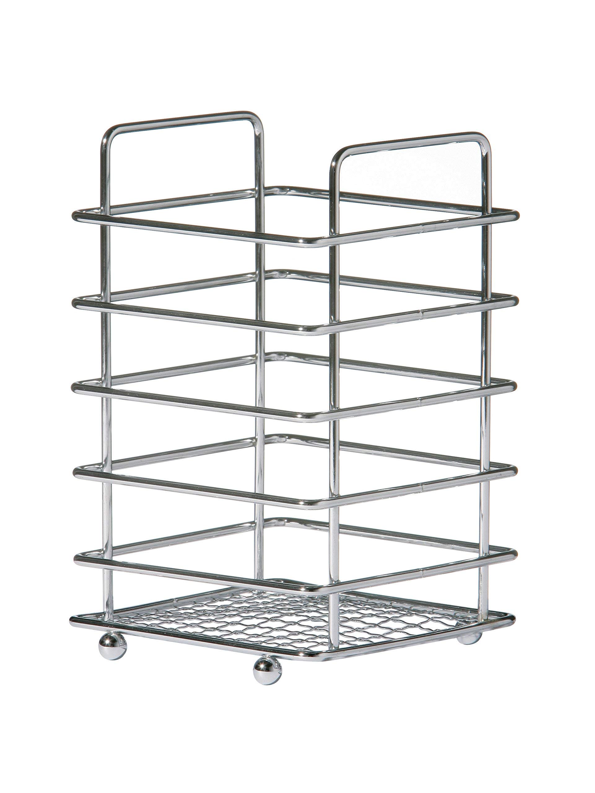Premier Silver Housewares Square Cutlery Caddy - Chrome