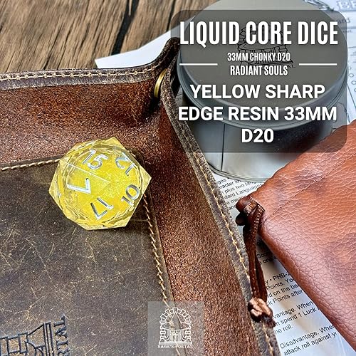 Miniatura 5 de Sage's Portal Souls Liquid Core D20 Chonky - Dados DND de resina de borde afilado de 1.299 in para Dungeons and Dragons RPG de mesa TTRPG (Radiant