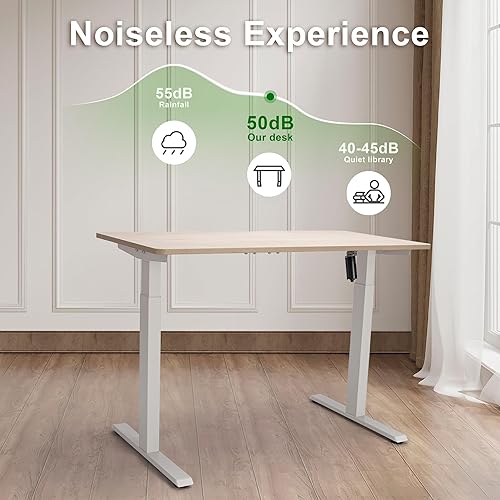 Miniatura 3 de Okin Marco de escritorio eléctrico de pie, patas de escritorio ajustables en altura para mesa de 47 a 63 pulgadas, capacidad de carga ergonómica de