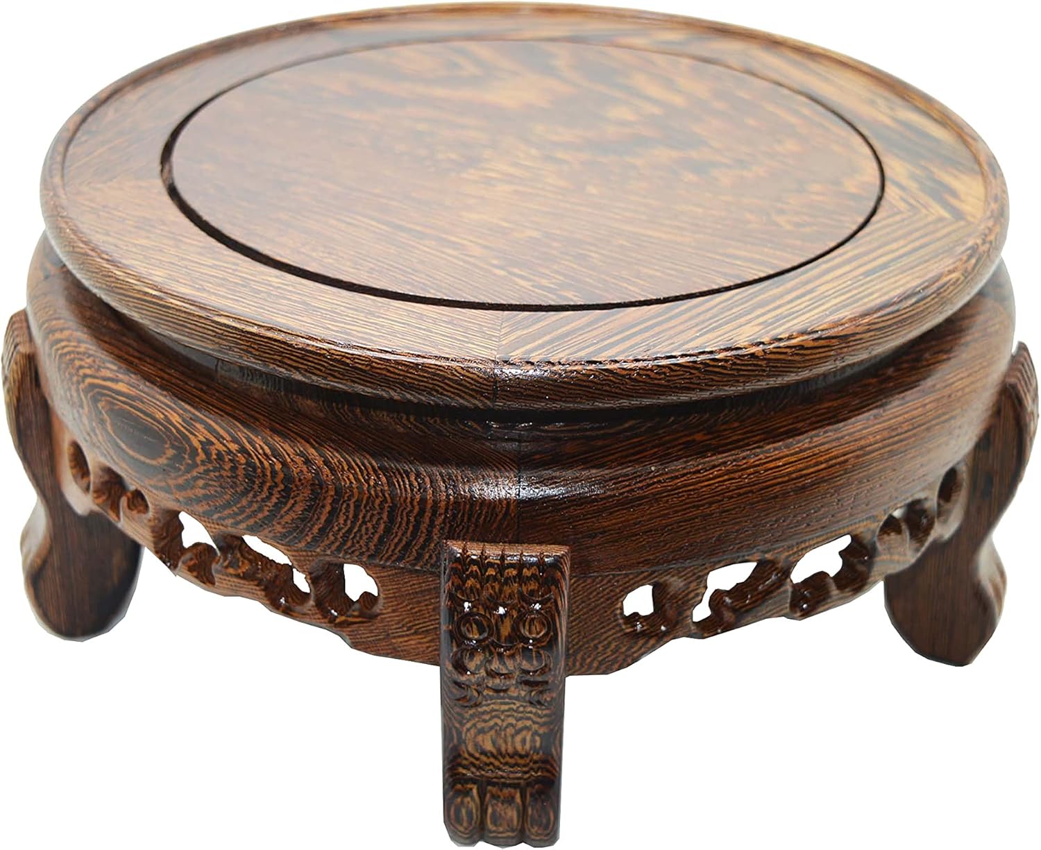 Palmetto Housewares Rosewood Gray Stand Oriental Style, Vase Stand, Fish Bowl Stand