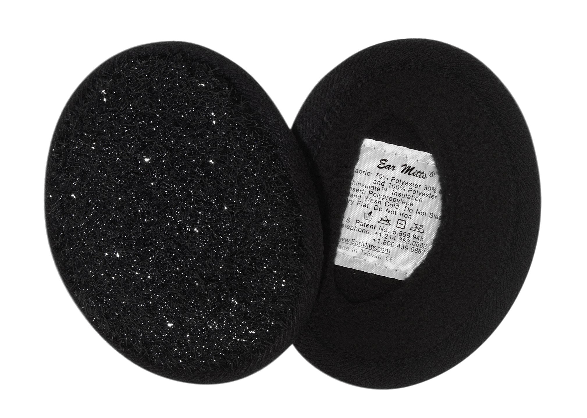 EAR MITTSBandless Ear Muffs For Women, Black Sparkle Ear Wa