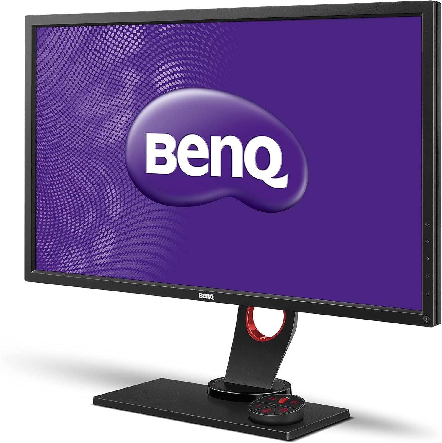 Angled view of BenQ XL2730Z monitor with stand and S Switch Arc