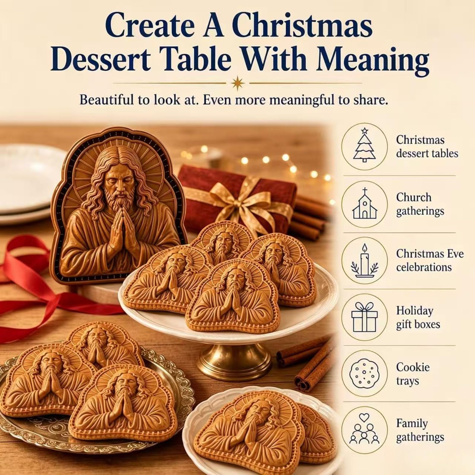 Faith & Nativity Christmas Mini Pie Mold Collection,Mini Pie Molds，10Pcs