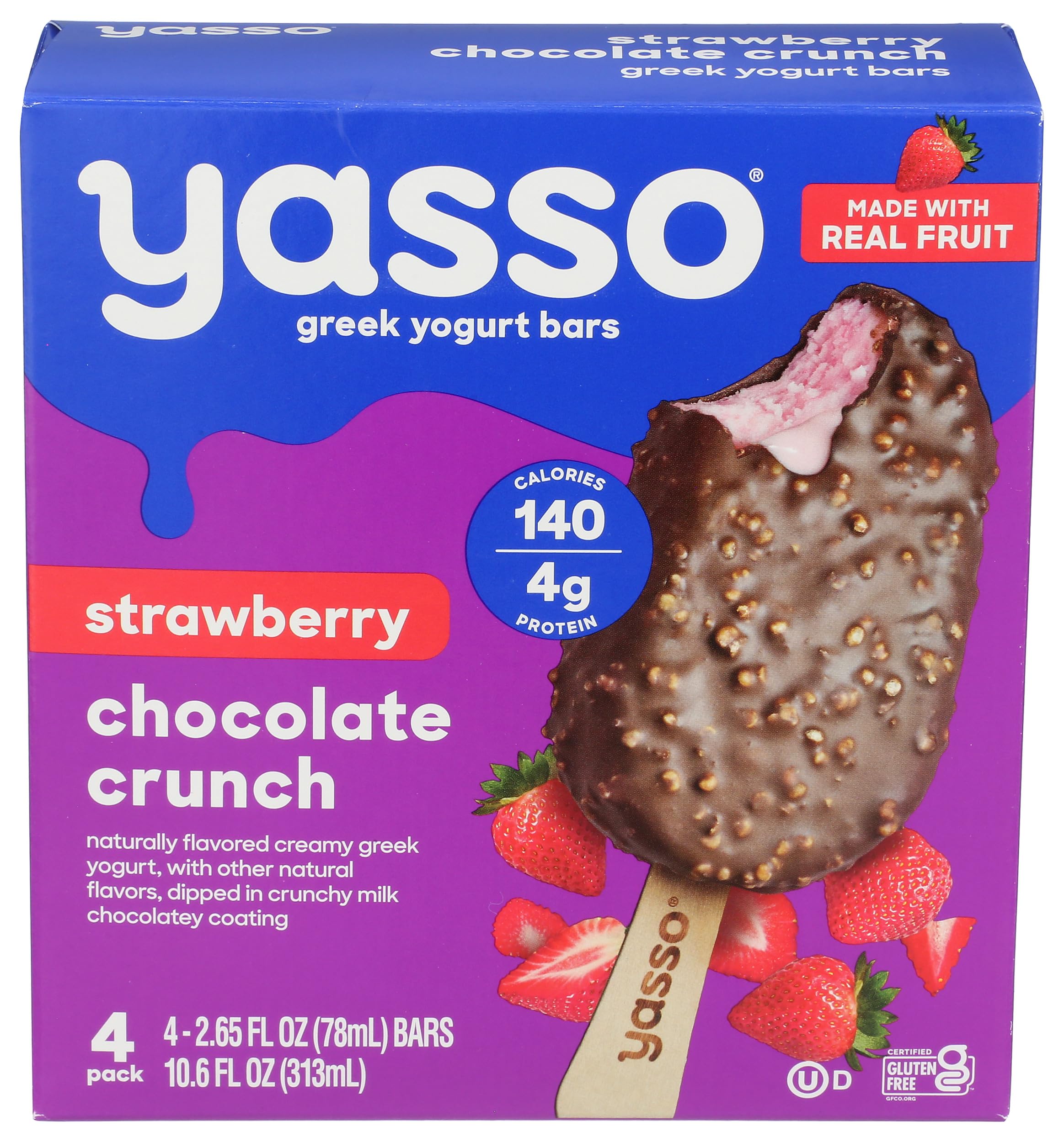 Amazon.com: Yasso, Bar Greek Yogurt Strawberry Chocolate Crunch