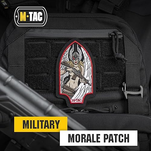Miniatura 2 de M-Tac Morale Patch Valkyrie - Parche militar táctico bordado con cierre de gancho en el respaldo, parches para chaleco, mochilas, sombreros