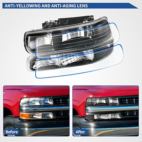 Miniatura 356 de oEdRo Faros delanteros compatibles con Ford F150 / 06-08 Lincoln Mark LT Pickup 2004, 2005, 2006, 2007, 2008, Ford F150 / 06-08 Lincoln Mark LT OE