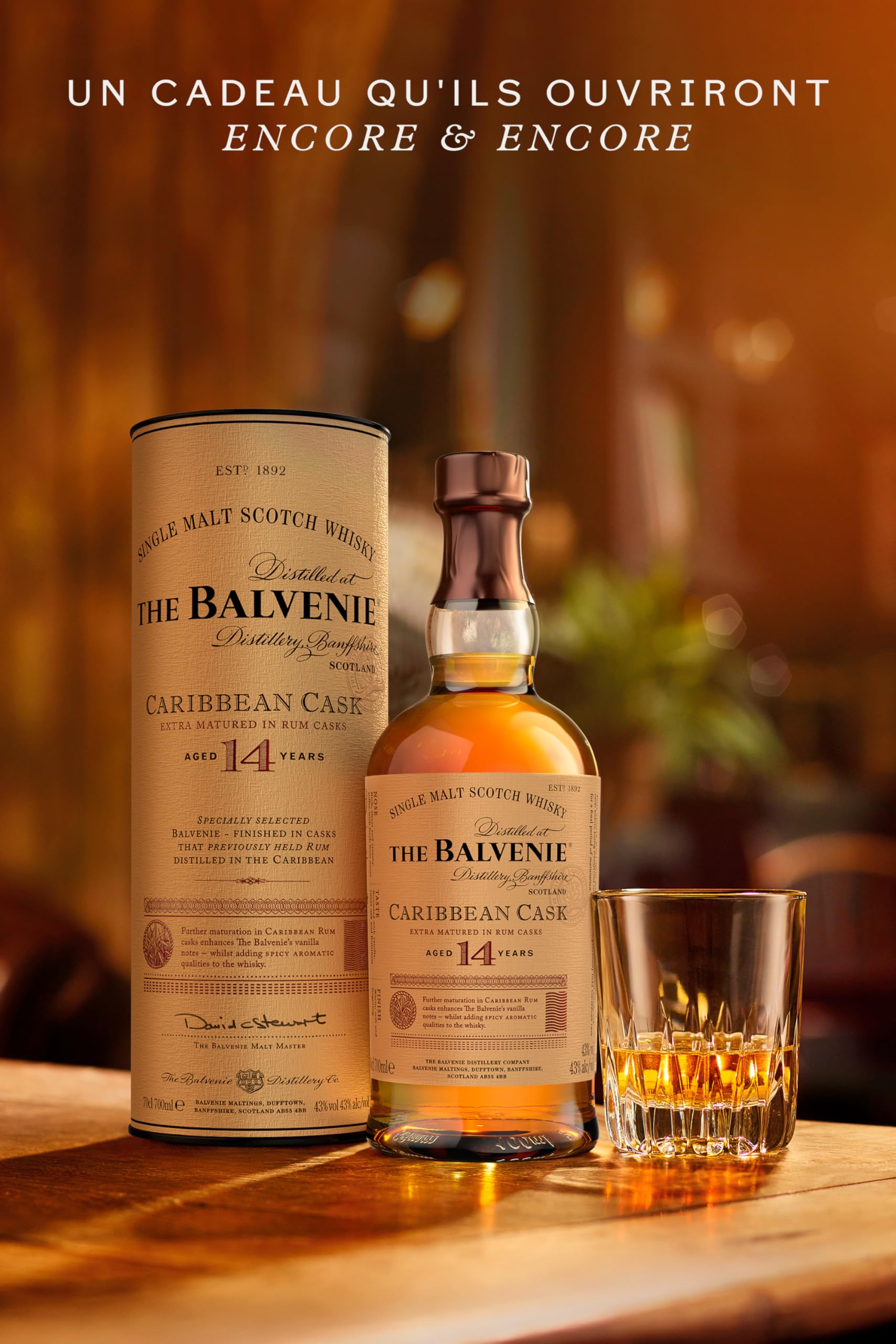 The Balvenie Caribbean Cask 14 Year Old Single Malt Scotch Whisky, 70cl, 43%