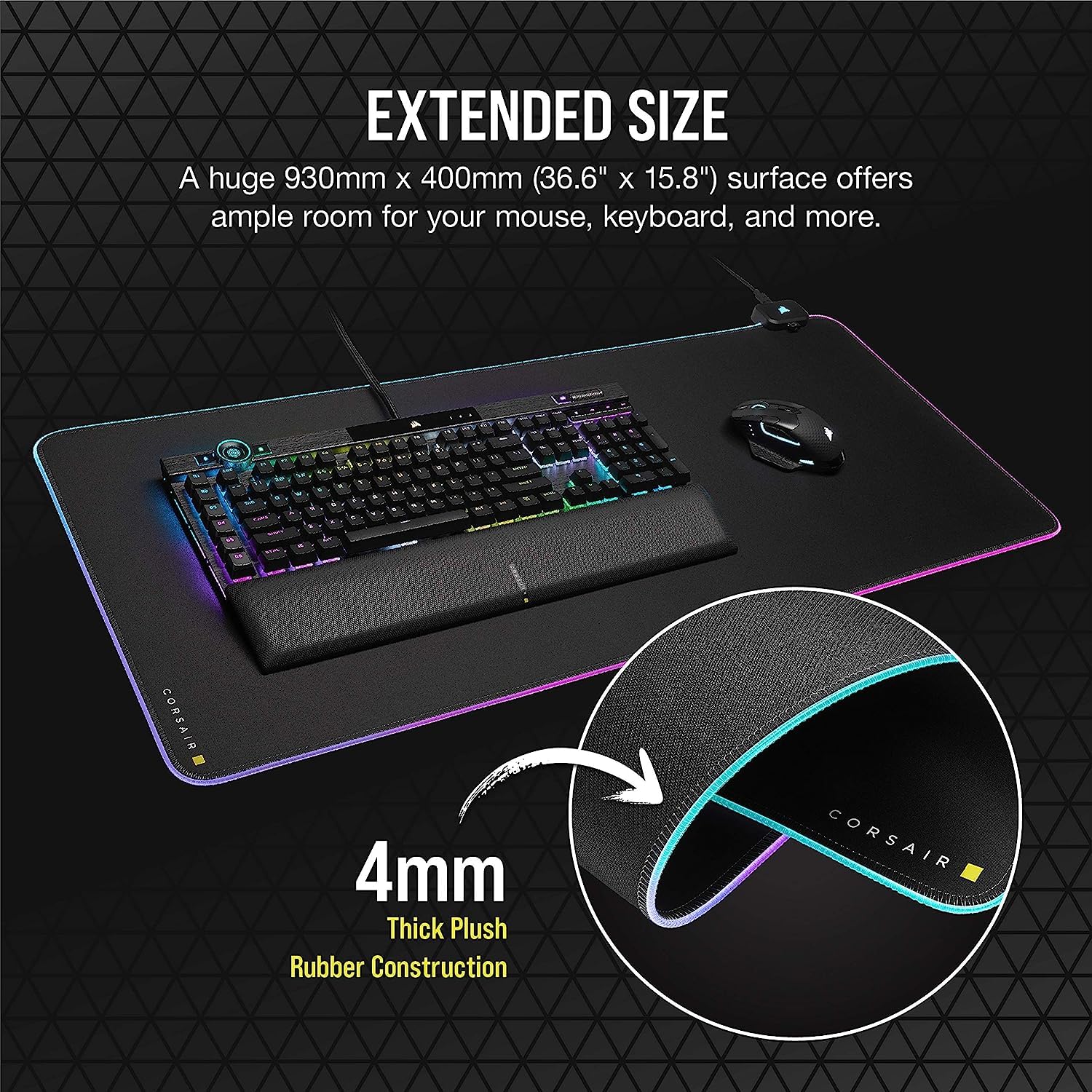 【極美品】CORSAIR MM700 RGB Amazon.com: CORSAIR MM700 RGB Extended Cloth Gaming Mouse