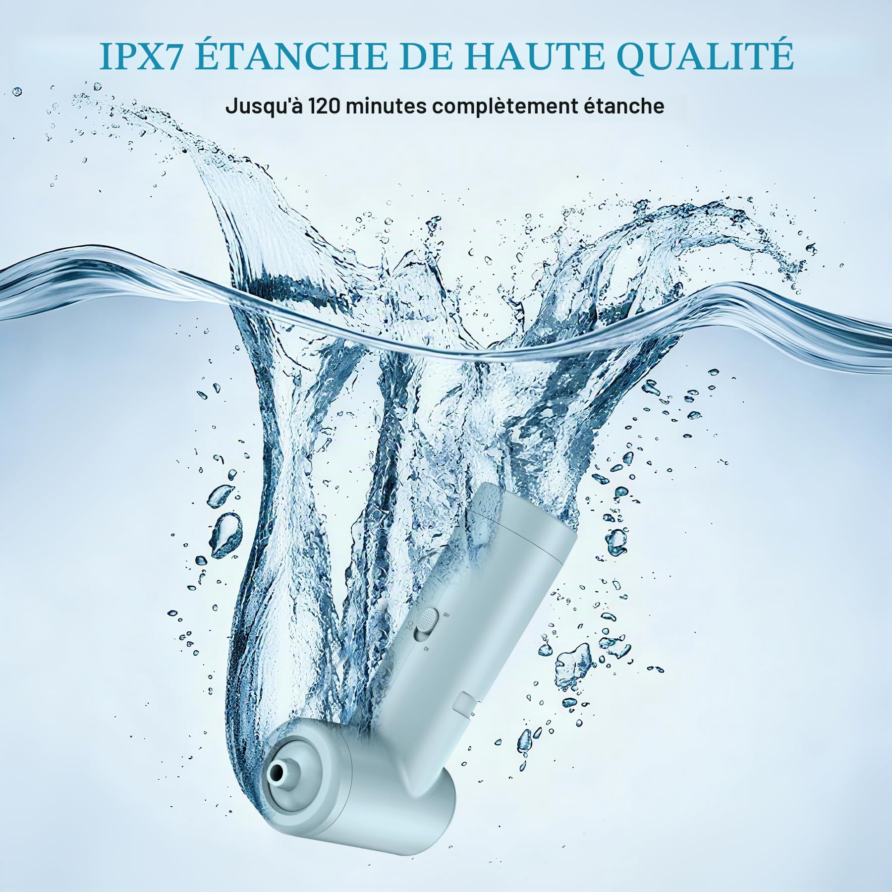 Jet de Bain Spa, Offre une Intensité de Massage de 65 kPa, Accessoire de Baignoire Portable sans Fil à Vitesse Réglable, Jets Massants pour SPA à Domicile, Relaxant (Bleu)