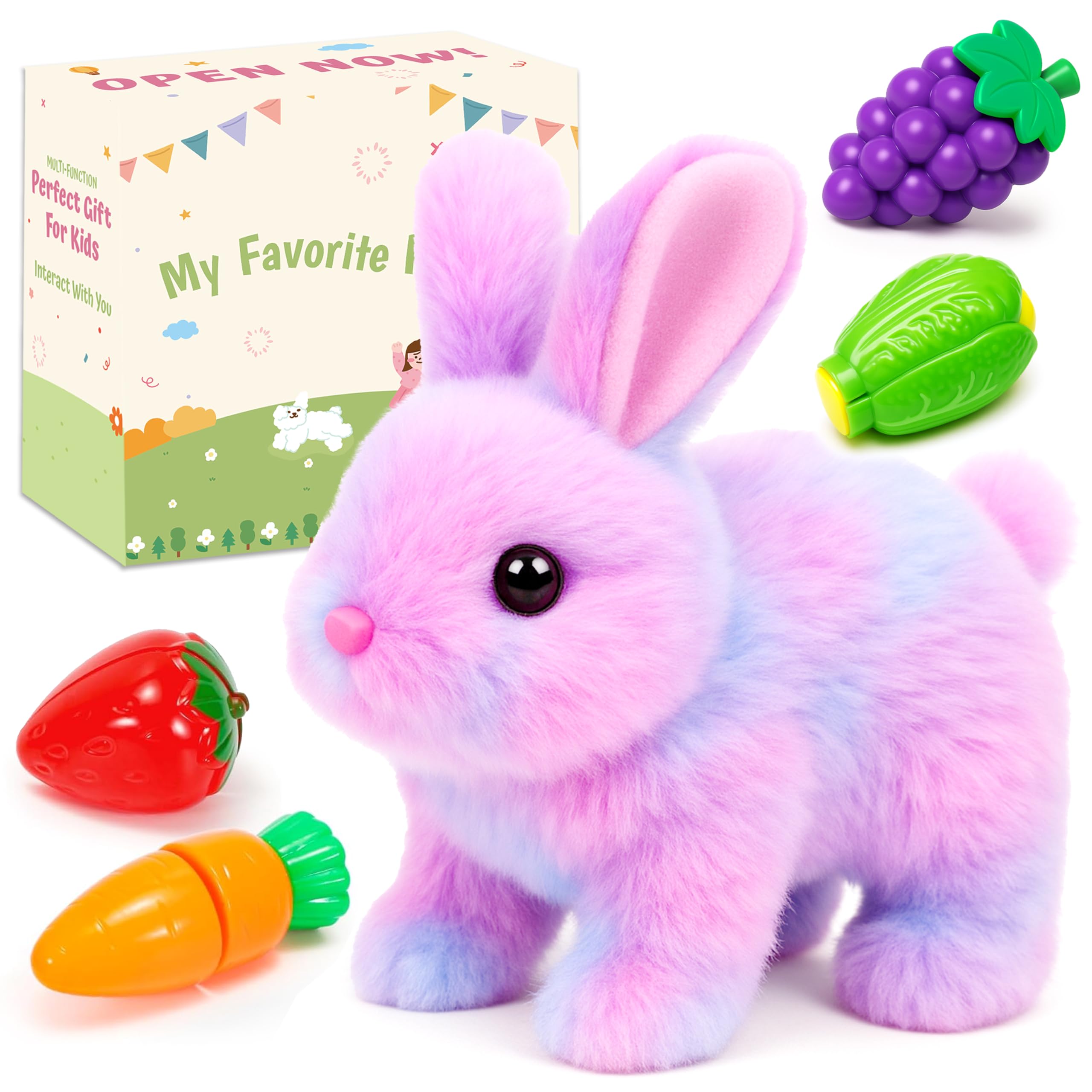 Amazon.com: Easfan Walking Rabbit with Carrot nteractive