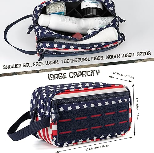 Miniatura 8 de QT&QY Neceser táctico para hombre, bolsa de higiene EDC herramienta militar Molle bolsas pequeñas Dopp Kit de afeitado para hombre Bolsas de ducha