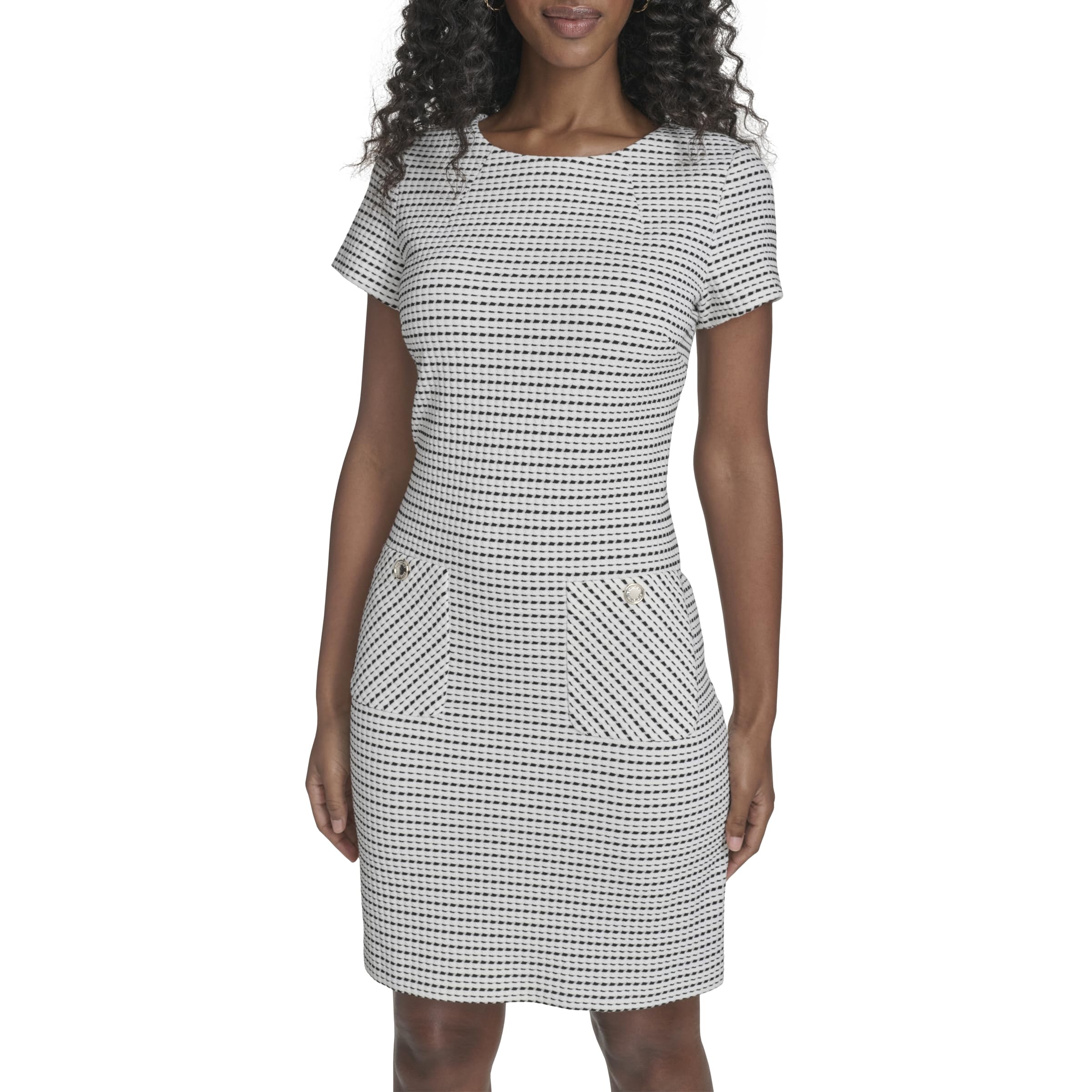 

                                                    Tommy Hilfiger Women's Dress, Ivory/Black, 8