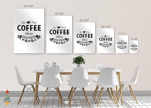 Miniatura 7 de HB Art Design But First Coffee then Your Bullshit - Arte de pared con texto en inglés "But First Coffee then Your Bullshit" ("But First Coffee then