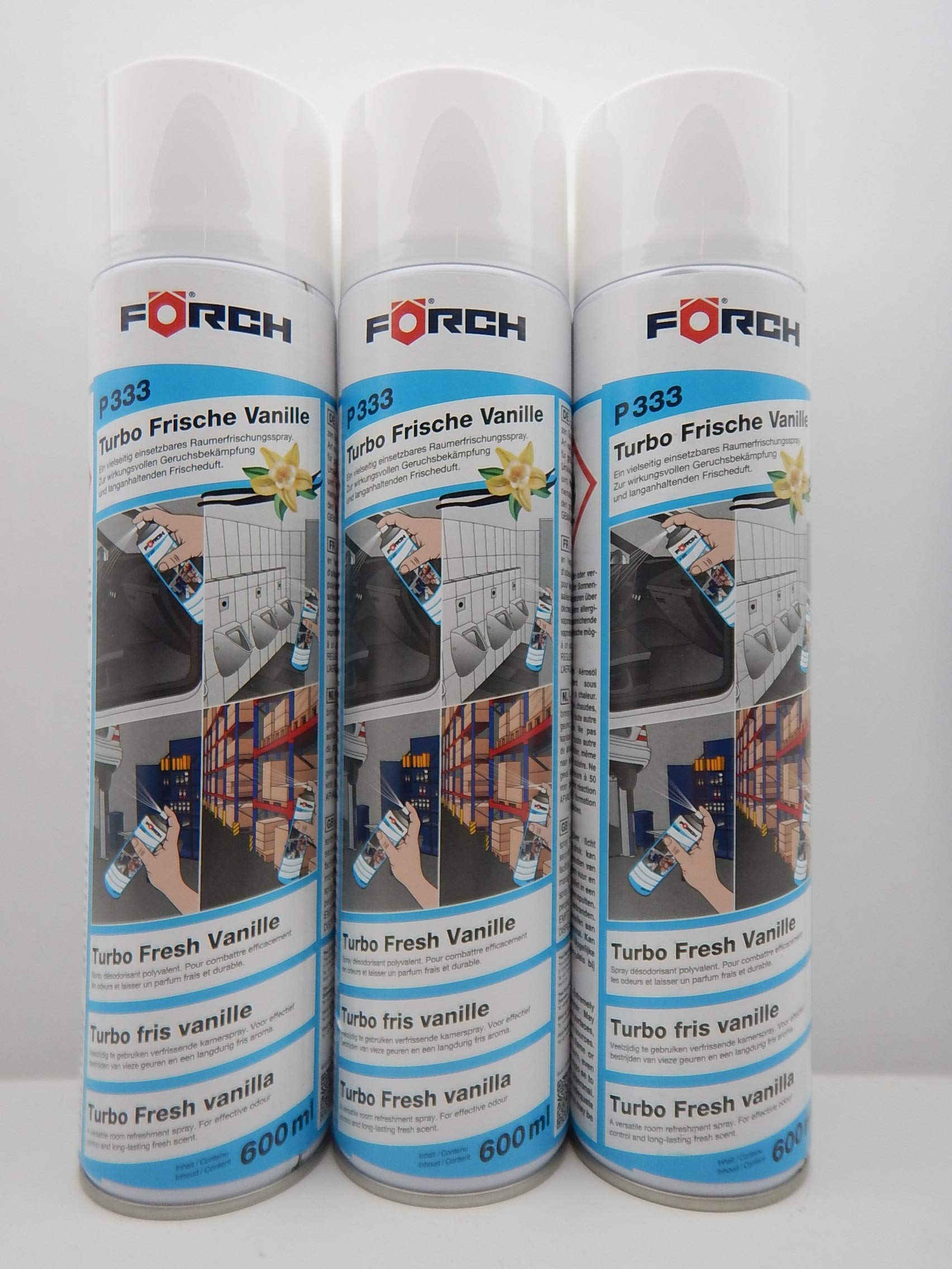 Turbo luchtverfrisser geur vanille met een inhoud van 150 ml. voor in