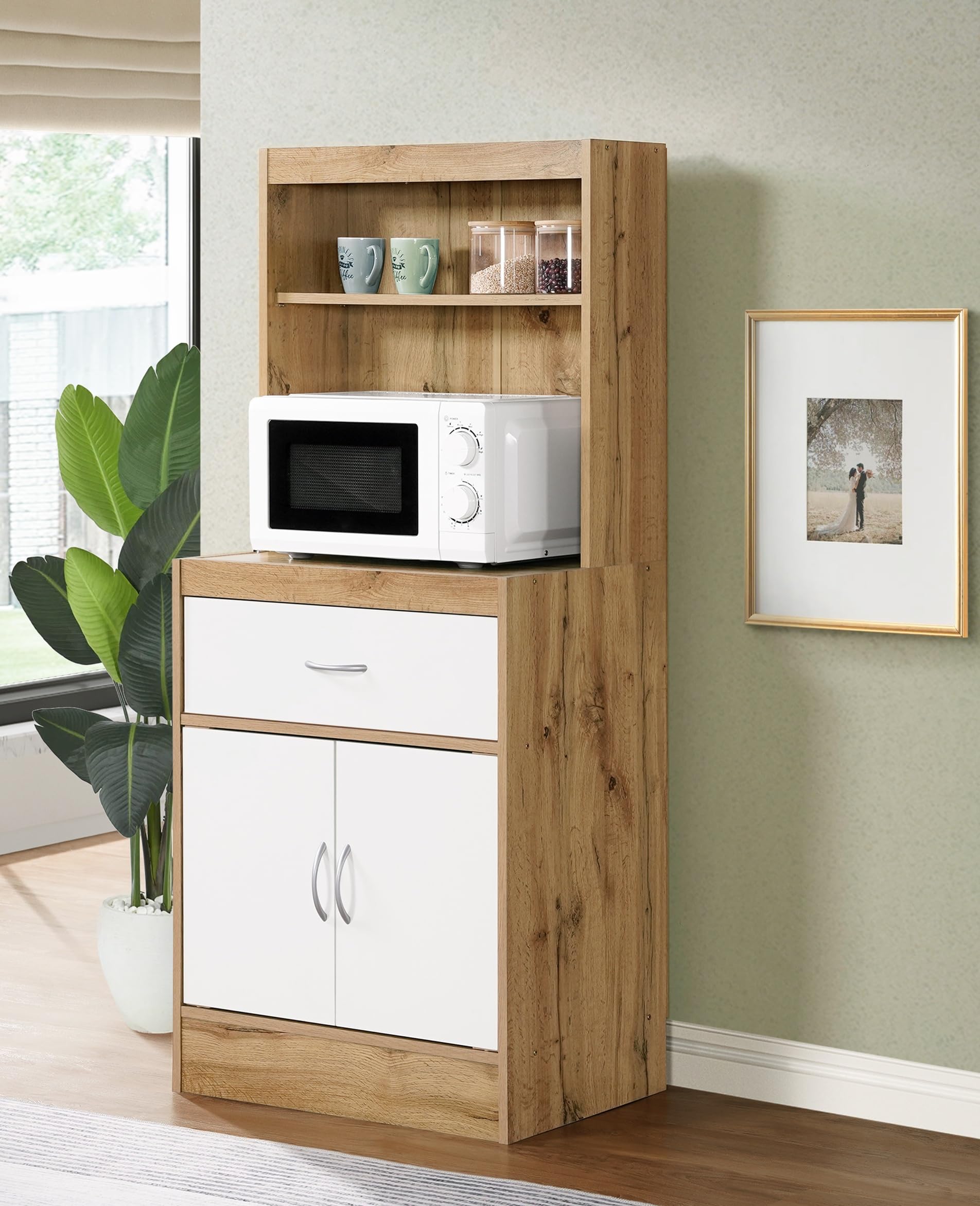 DeckUp Jade Kitchen Cabinet (Wotan Oak & White, Matte Finish)-image-13