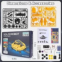 Vista 6 de Juguetes de robot solar 6 en 1, proyectos STEM para niños de 8 a 12 años, kits de ciencia para niños y niñas, energía solar, juguete espacial