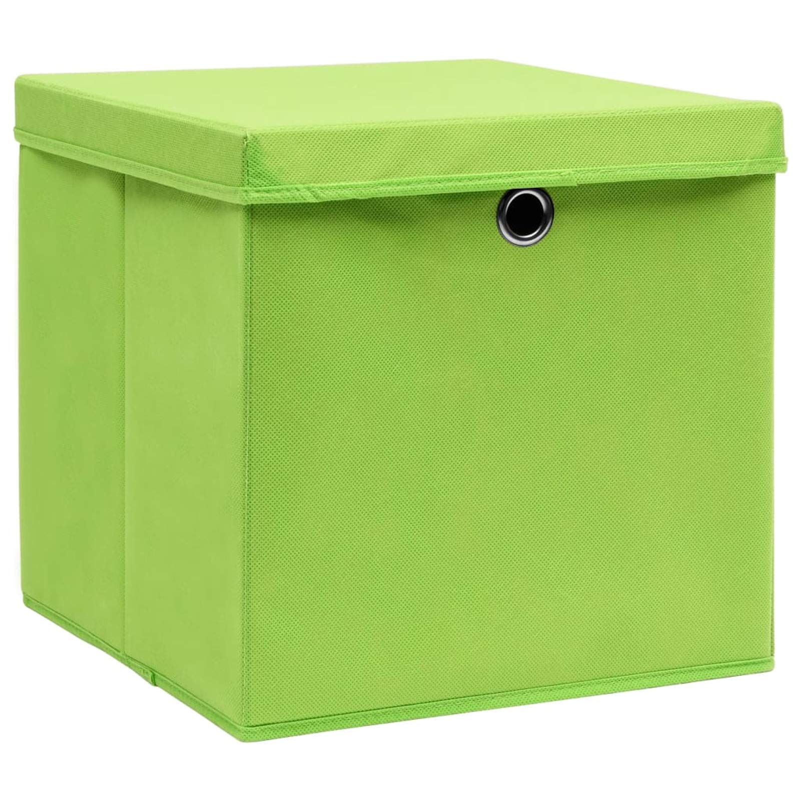 LAPOOH Aufbewahrungsboxen mit Deckel 10 STK Spielzeugkiste, Aufbewahrungskiste, Kleideraufbewahrung, Kleideraufbewahrung & Organisation, Grün 32×32×32 cm Stoff