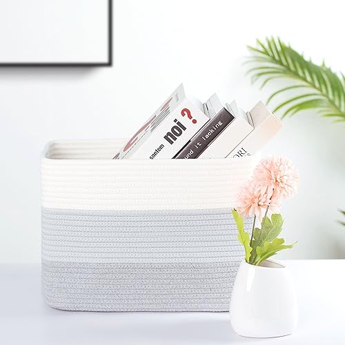 Miniatura 2 de MINTWOOD Design Paquete de 3 cestas de almacenamiento para estantes, sala de juegos y aula, cesta de libros, contenedores cúbicos decorativos,