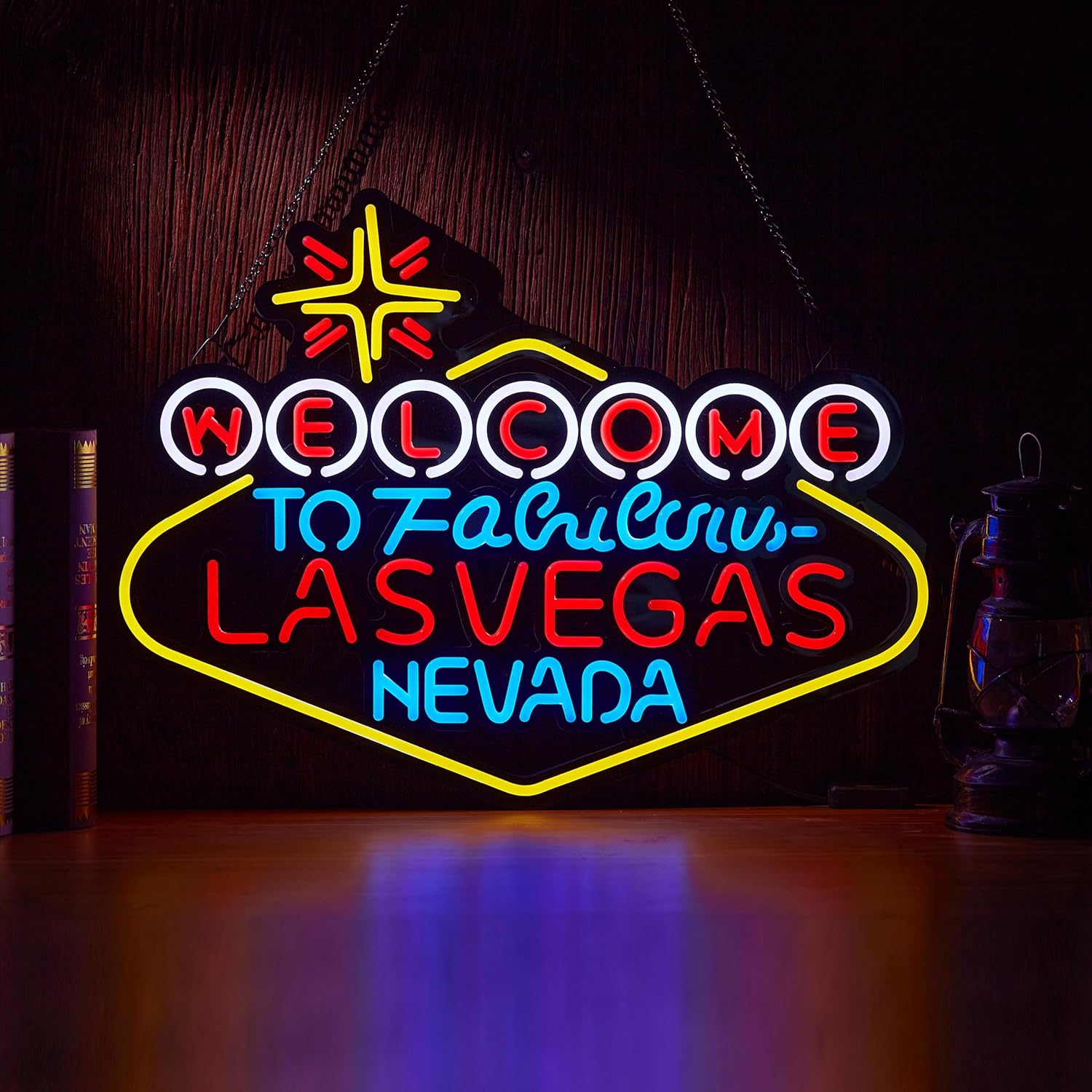 24X18inch Larger Welcome to Las Vegas Beer Bar Neon Sign Dimmable LED Signs(12V)