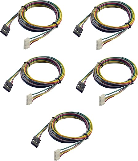 INVENTO 5pcs 1mtr Nema 17 6pin XH2.54 to 4pin dupont connector stepper motor 3d printer