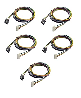 INVENTO 5pcs 0.5 mtr Nema 17 6pin XH2.54 to 4pin dupont connector stepper motor 3d printer