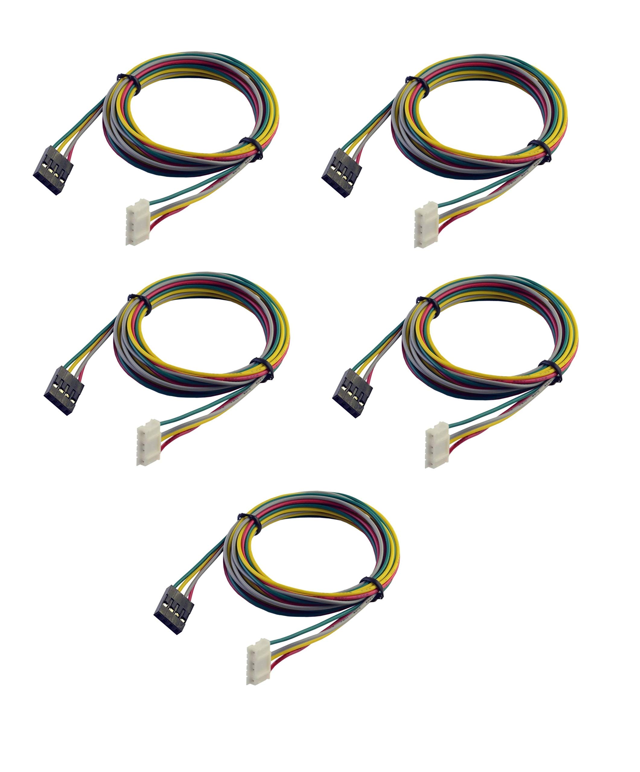 INVENTO 5pcs 1mtr Nema 17 6pin XH2.54 to 4pin dupont connector stepper motor 3d printer