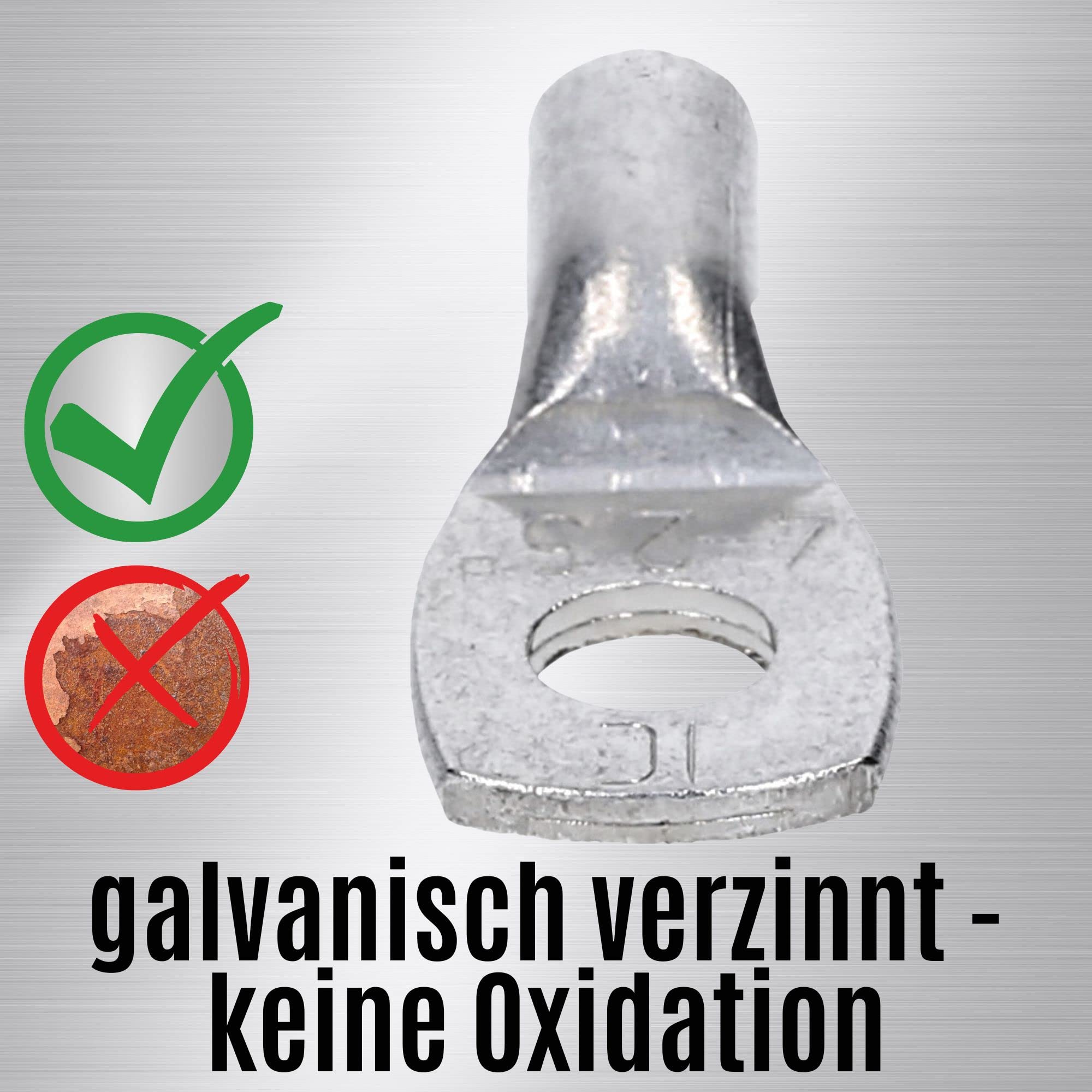 Cembre A14-M6 Lot De 10 Cosses Tubulaires 70 Mm² M6 I Cosses à Sertir En Cuivre Non Isolées | Cosses à Sertir Pour Voiture, Camion, Moto, Bateau, Camping-car | Cosses Pour électrotechnique