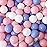 MoonxHome Ball Pit Balls for Toddlers, BPA Free Crush Proof Plastic Toy Balls for Ball Pit, Children\'s Pool Water Toys, Ideal Gift for Christmas Balls for Play Tent 2.15 Pack of 100 White&Blue&Pink
