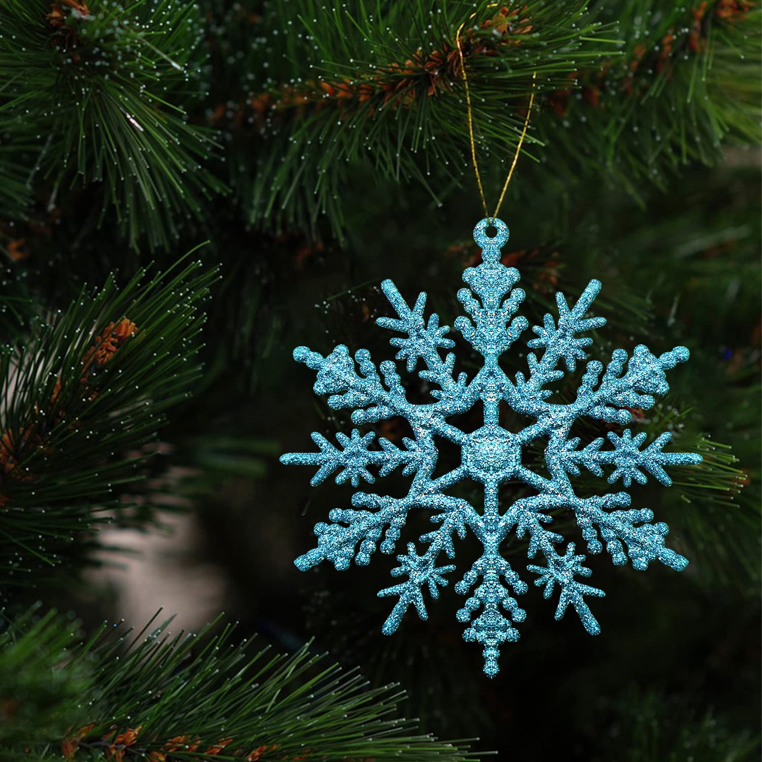 50 Pcs Flocons De Neige Décoratifs En Résine Décoration