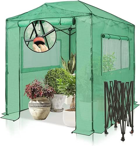 EAGLE PEAK 8x6 Portable Walk in Greenhouse, Pop Up Indoor