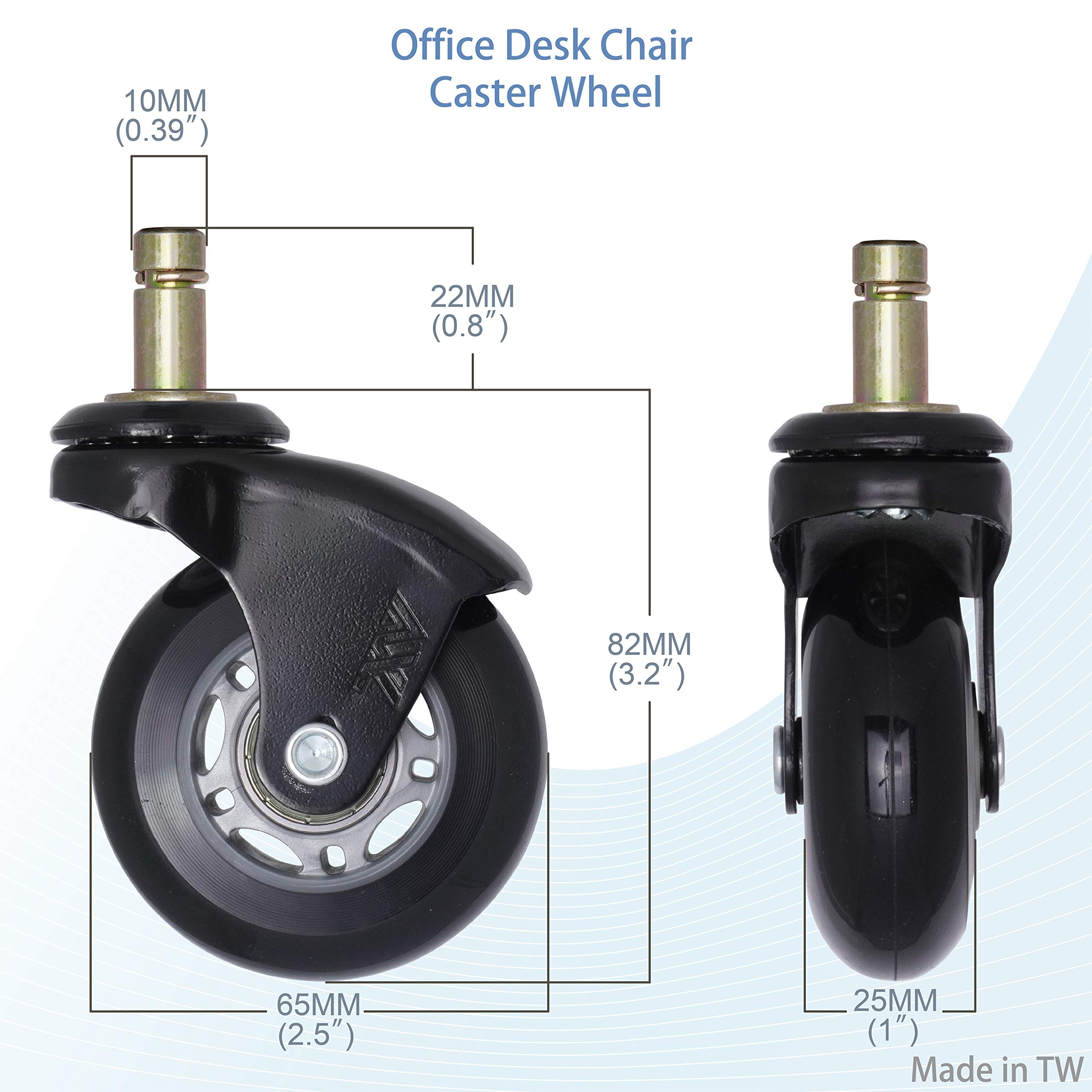 Buy 2.5 inch IKEA Office Chair Caster Wheel Replacement for Roller