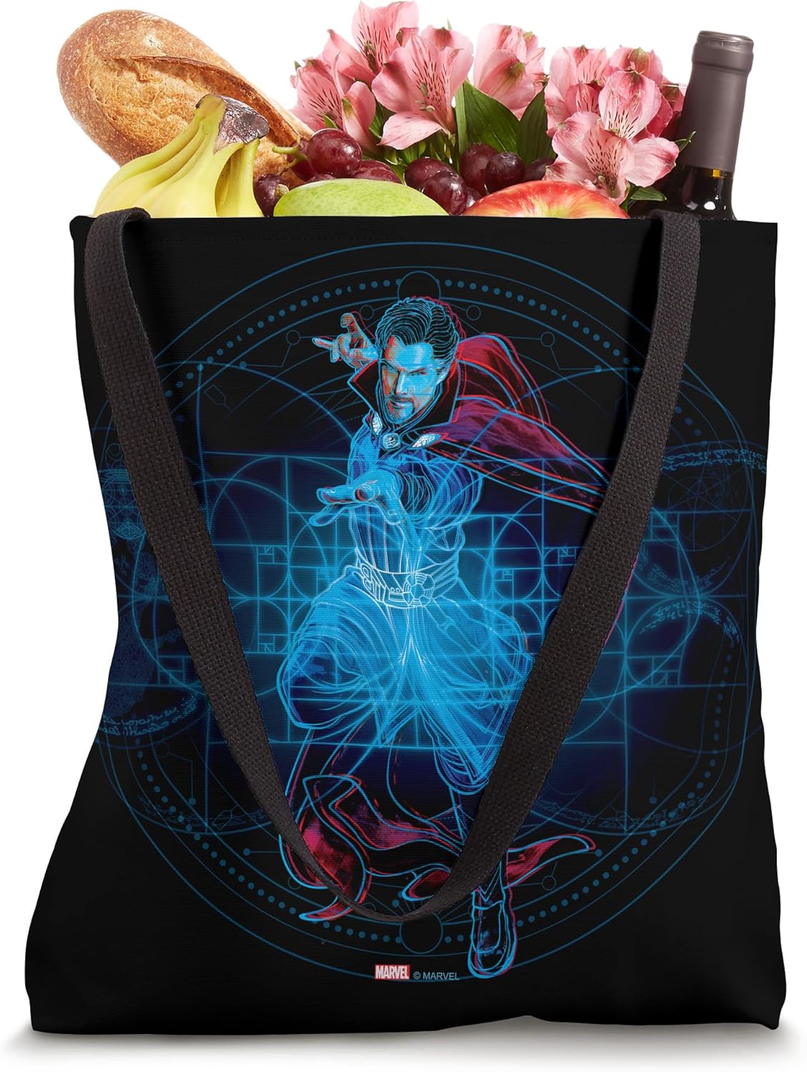 ドクターストレンジ マルチバース オブ マッドネス コズミックプロジェクション トートバッグ、ホワイト、40.6 cm, ホワイト,