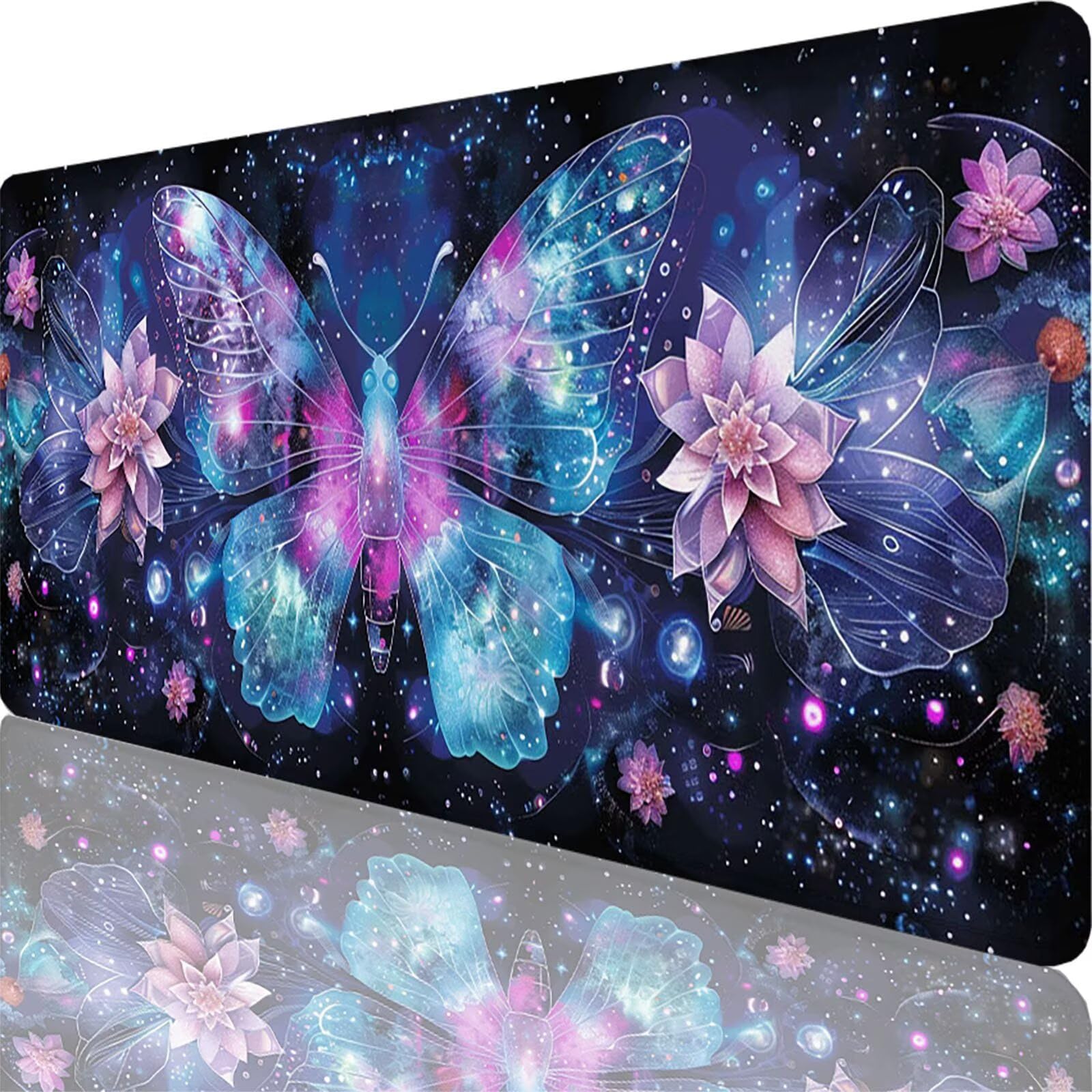 Podkładka pod mysz dla graczy 1200 x 600 x 3 mm, duża niebieska podkładka pod mysz, wodoodporna i antypoślizgowa, wielofunkcyjna duża podkładka pod mysz pod klawiaturę i mysz, dekoracja dla graczy