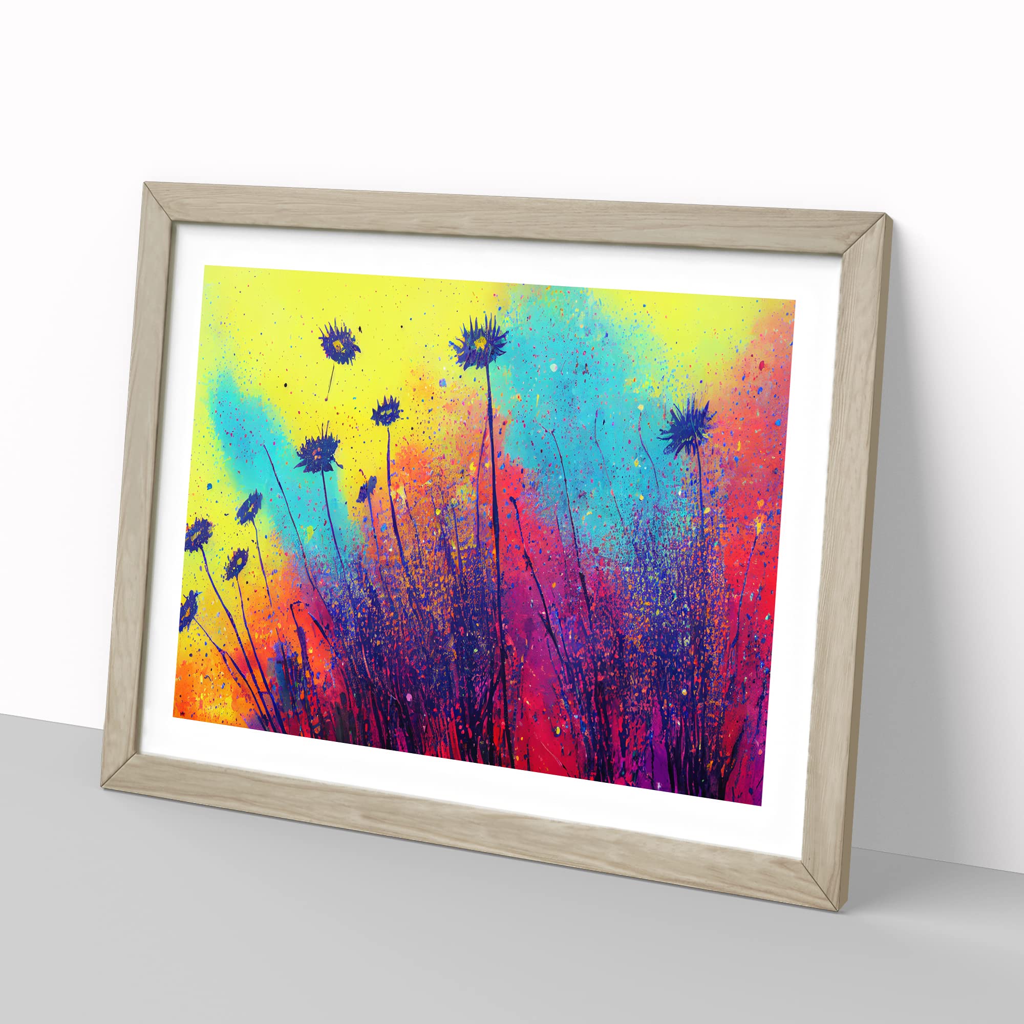 Magnificent Wildflowers Floral Abstract Framed Print, Oak, A3 (46 x 34 cm) - Image 2