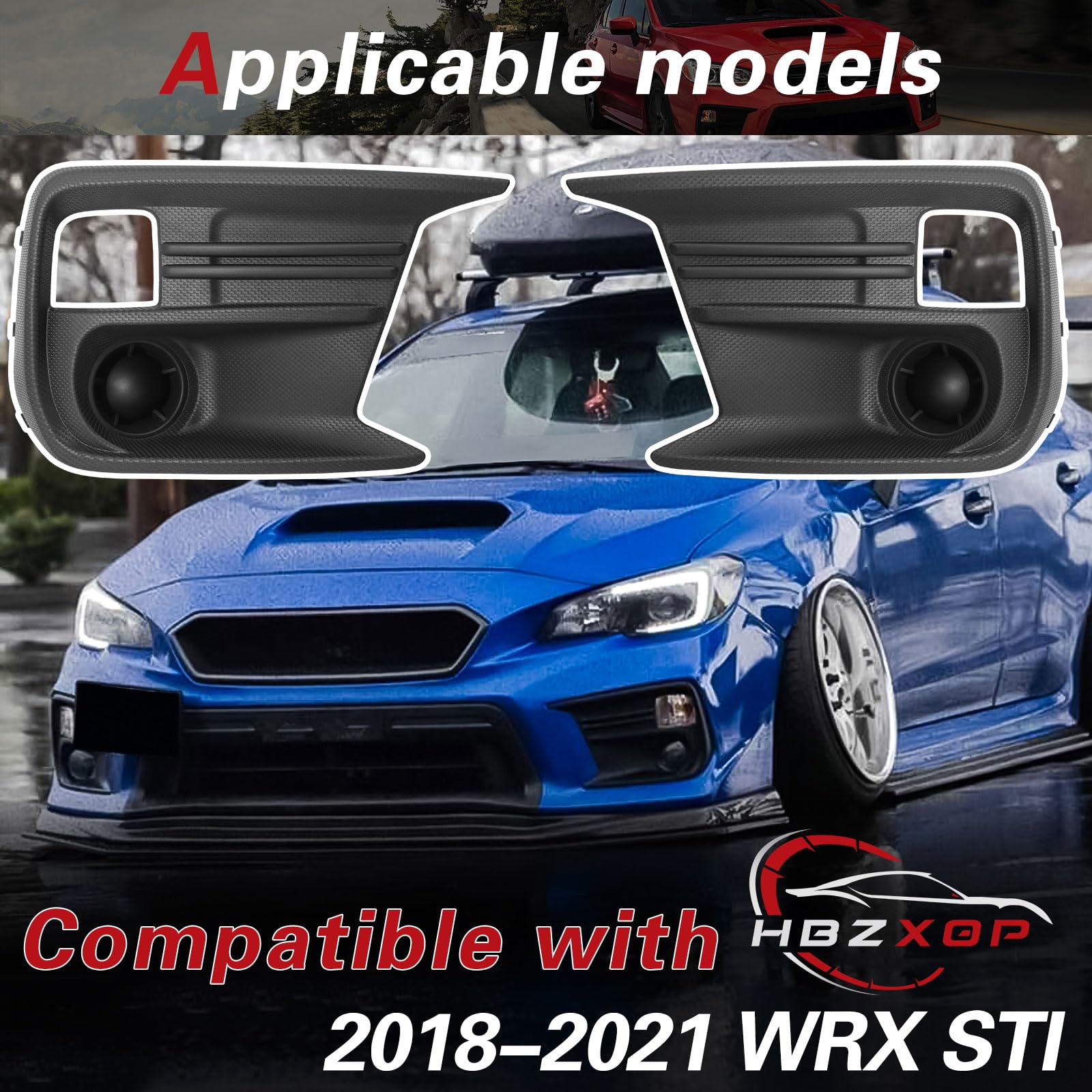 Amazon | Hbzxqp フォグライトカバー 2018-2021 スバル WRX/STI 交換用