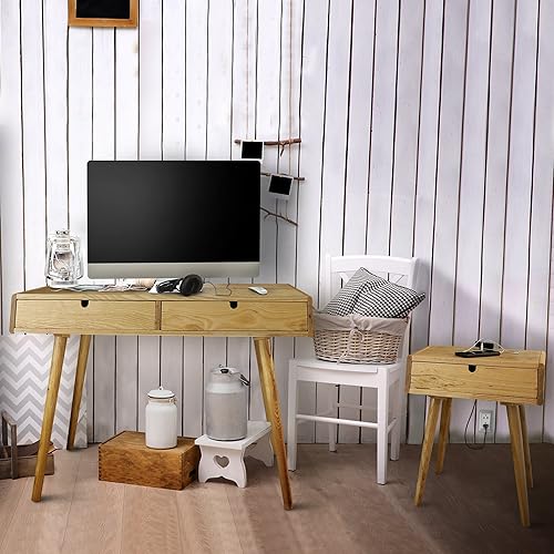 Miniatura 5 de American Trails Freedom Made of Solid American Desk con puertos USB, roble natural (A605-526) Natural Oak,Roble Natural (Nuevo)