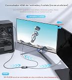WARRKY Switch HDMI 4K 60Hz [avec Câble Tressé Fixe 1M, Boîtier Aluminium] - 3